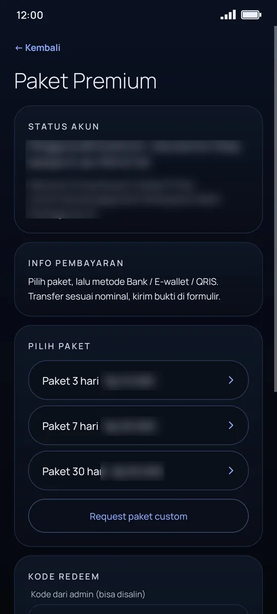 Paket Premium